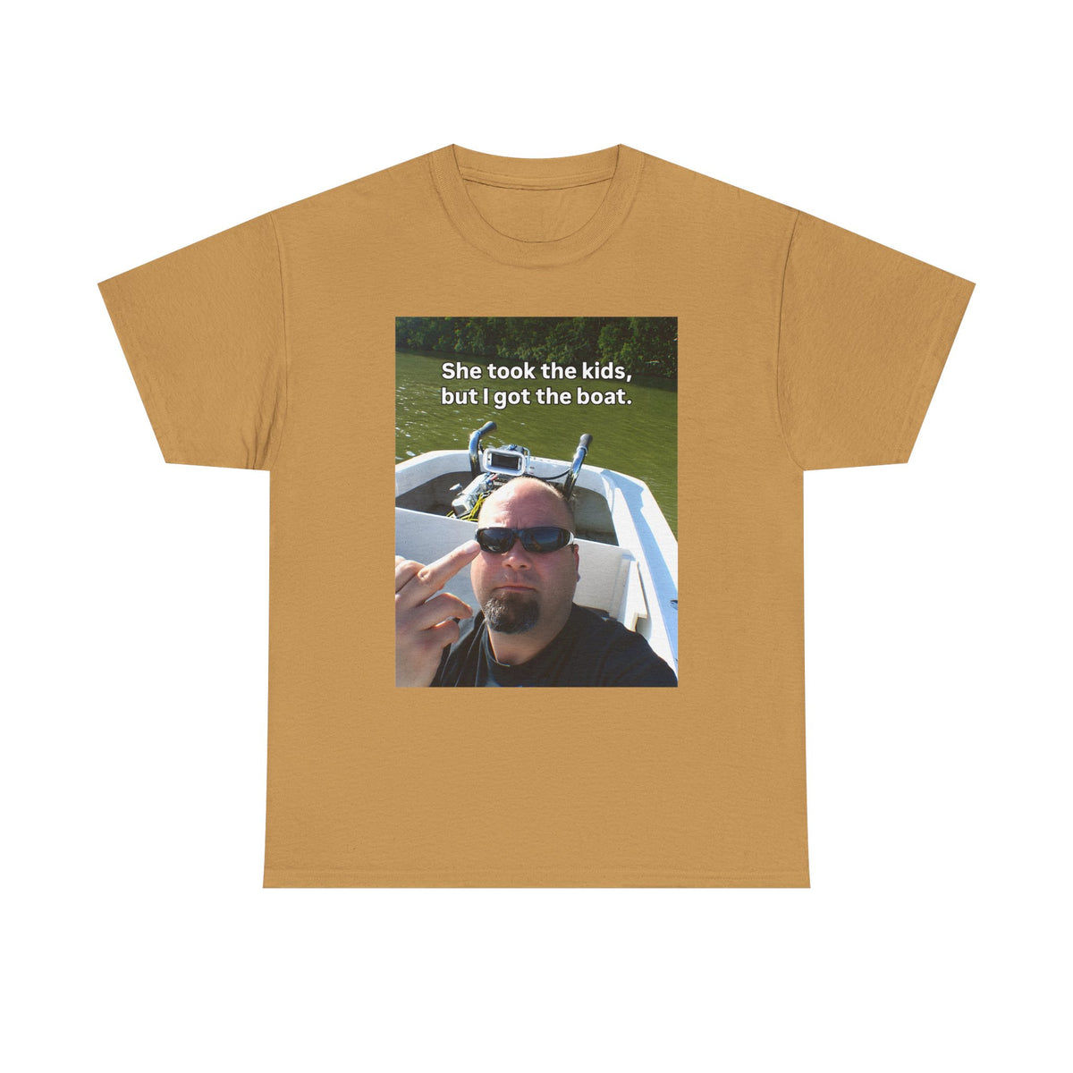 She Took The Kids But I Got The Boat Unisex Heavy Cotton Tee