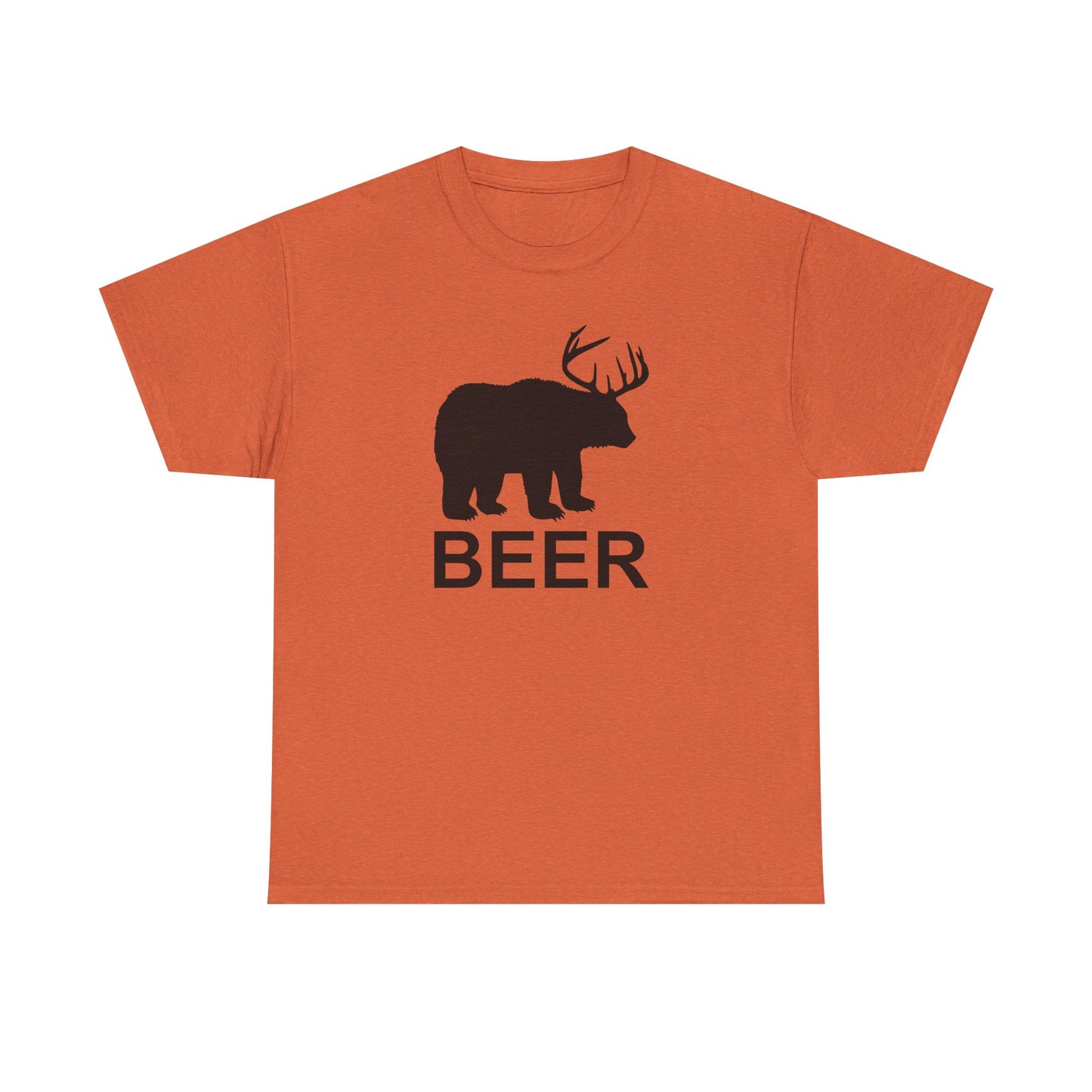 Bear and Deer Make Beer Unisex Heavy Cotton Tee