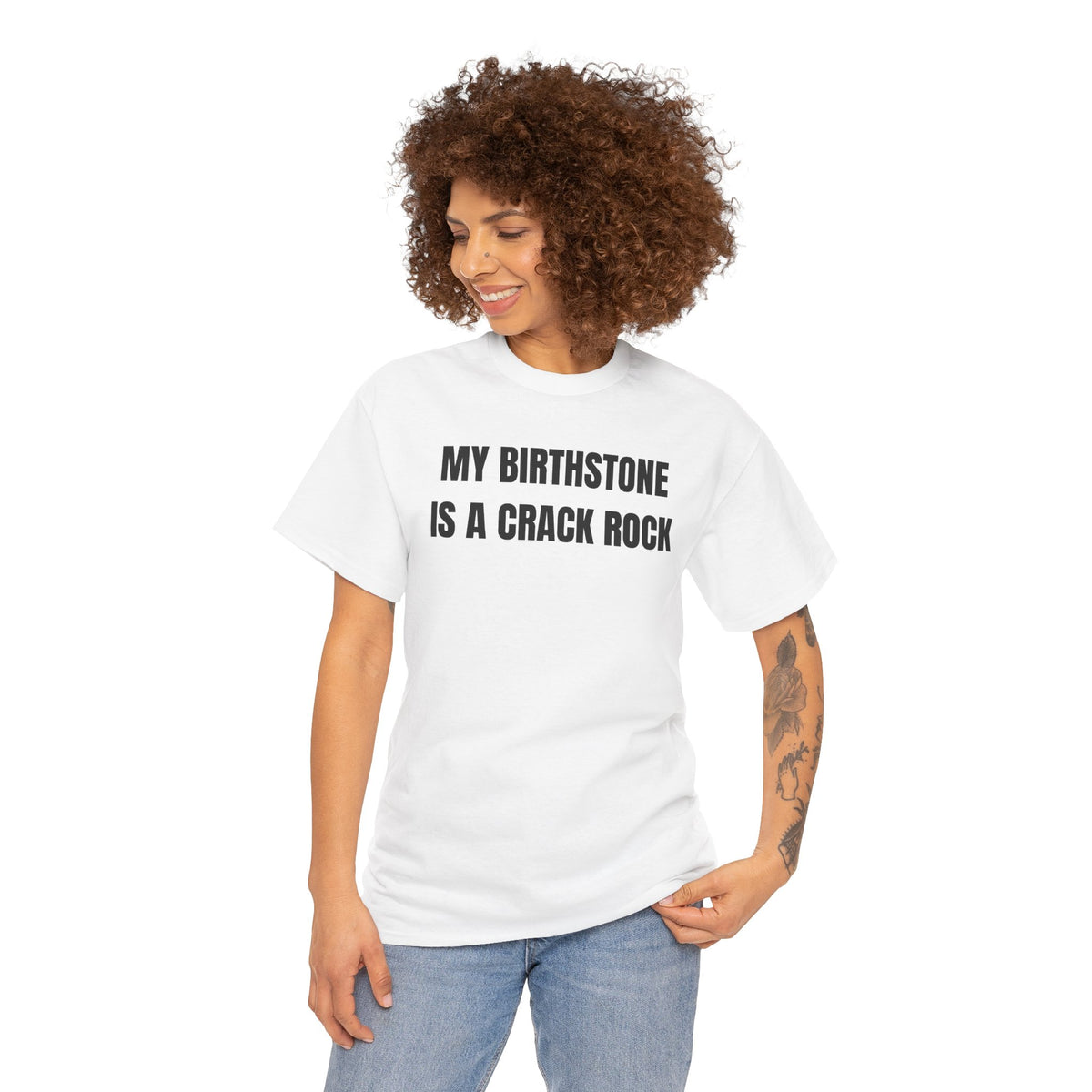 My Birthstone is a Crack Rock Unisex Heavy Cotton Tee