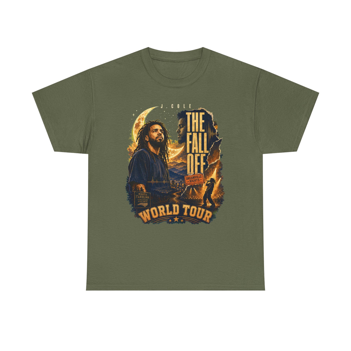 The Fall off World Tour J Cole Unisex Heavy Cotton Tee