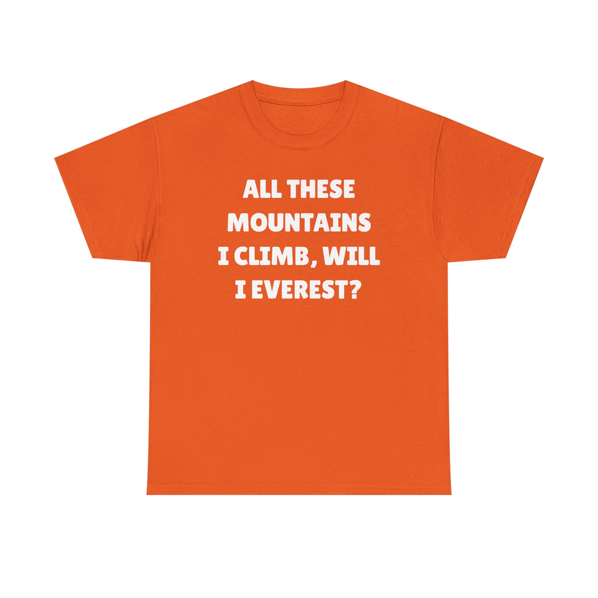 All These Mountains I Climb Will I Everest Unisex Heavy Cotton Tee