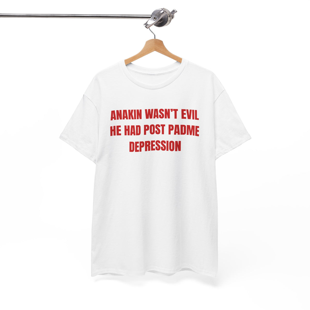 Anakin Wasn't Evil He Had Post Padme Depression Unisex Heavy Cotton Tee
