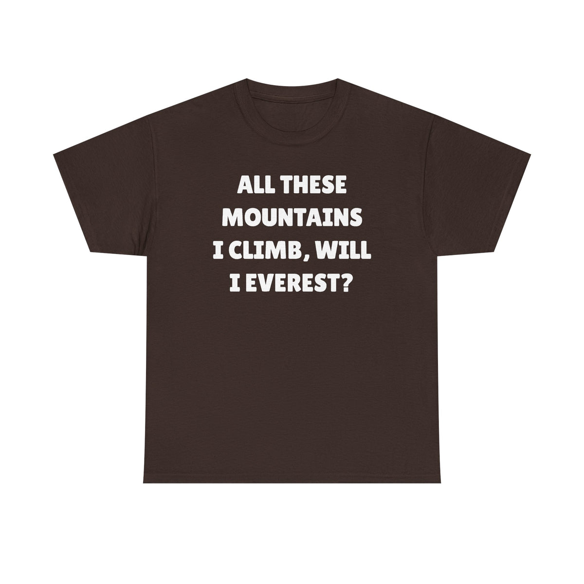 All These Mountains I Climb Will I Everest Unisex Heavy Cotton Tee