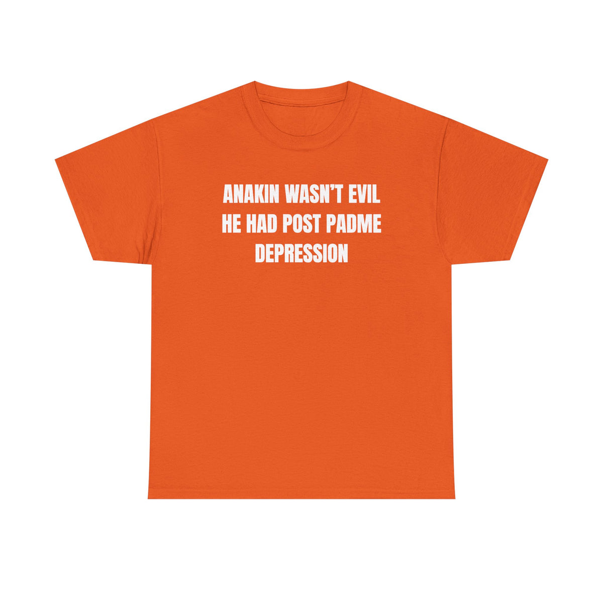 Anakin Wasn't Evil He Had Post Padme Depression Unisex Heavy Cotton Tee
