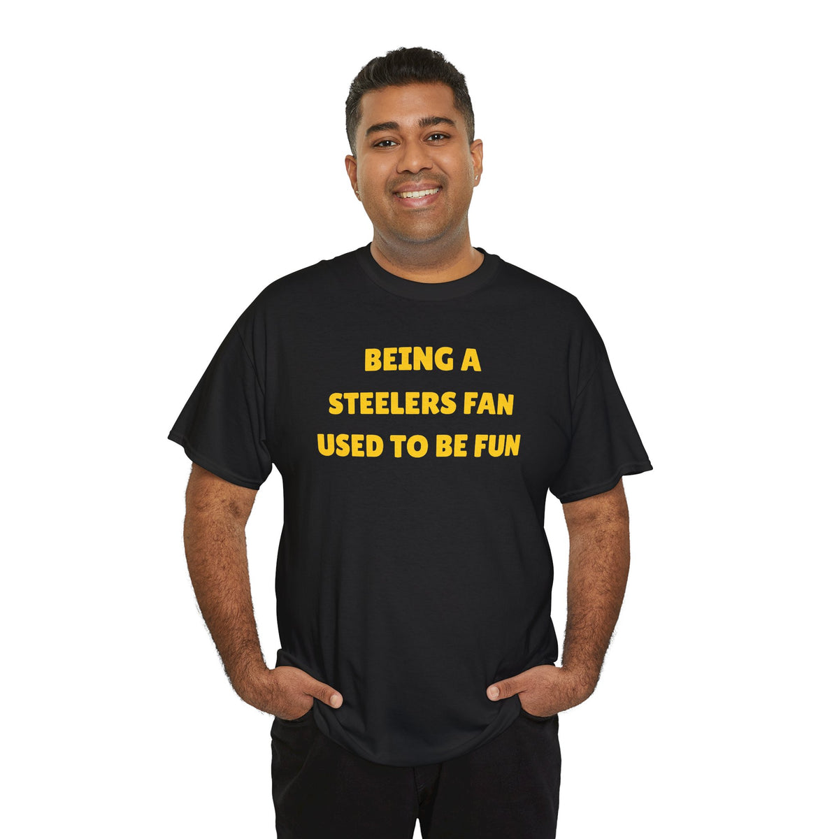 Being a Steelers Fan Used To Be Fun Unisex Heavy Cotton Tee