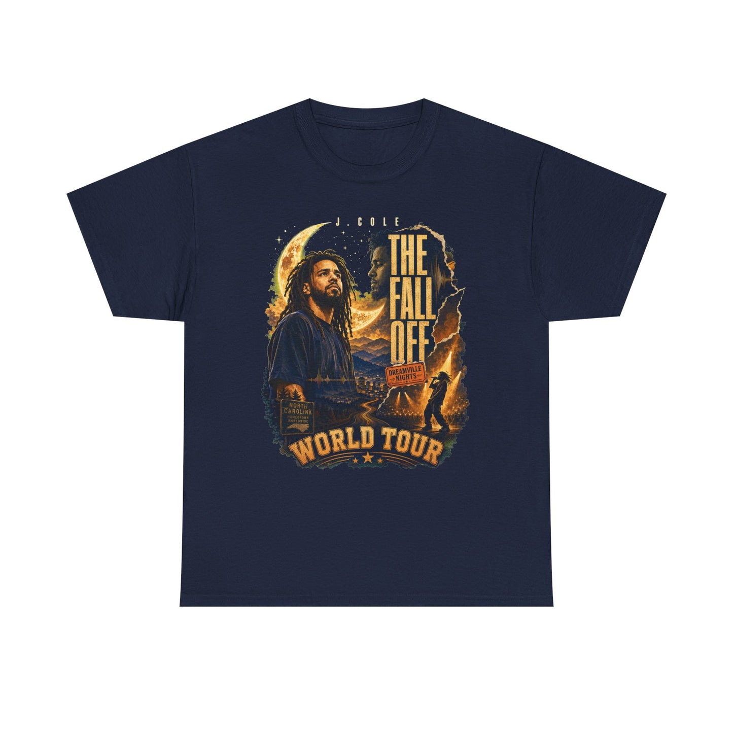 The Fall off World Tour J Cole Unisex Heavy Cotton Tee