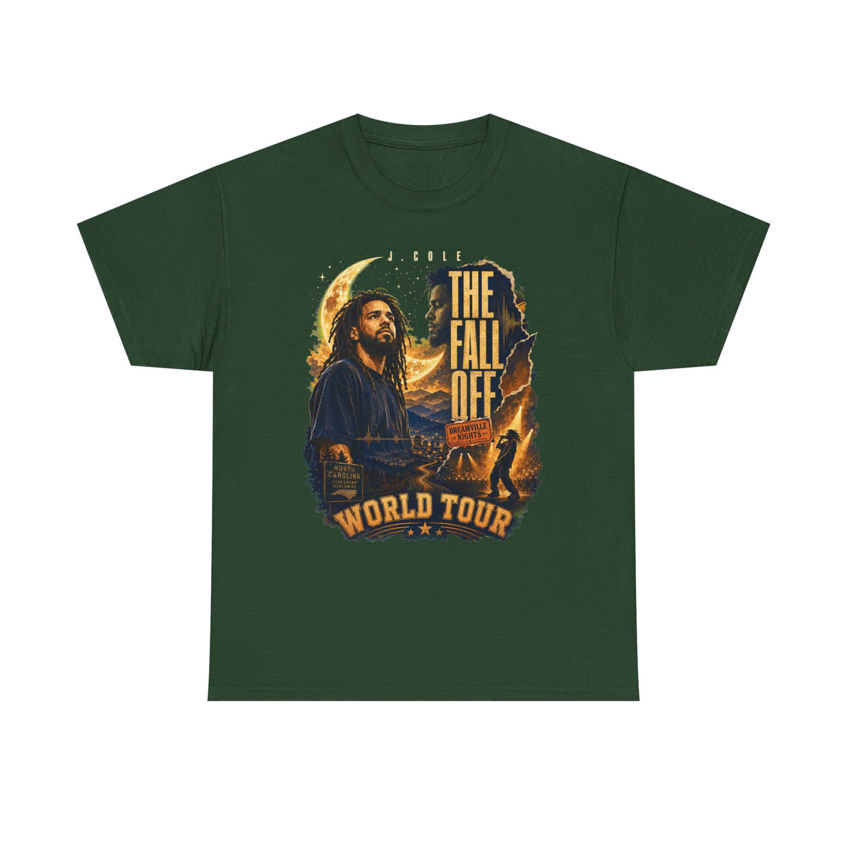 The Fall off World Tour J Cole Unisex Heavy Cotton Tee