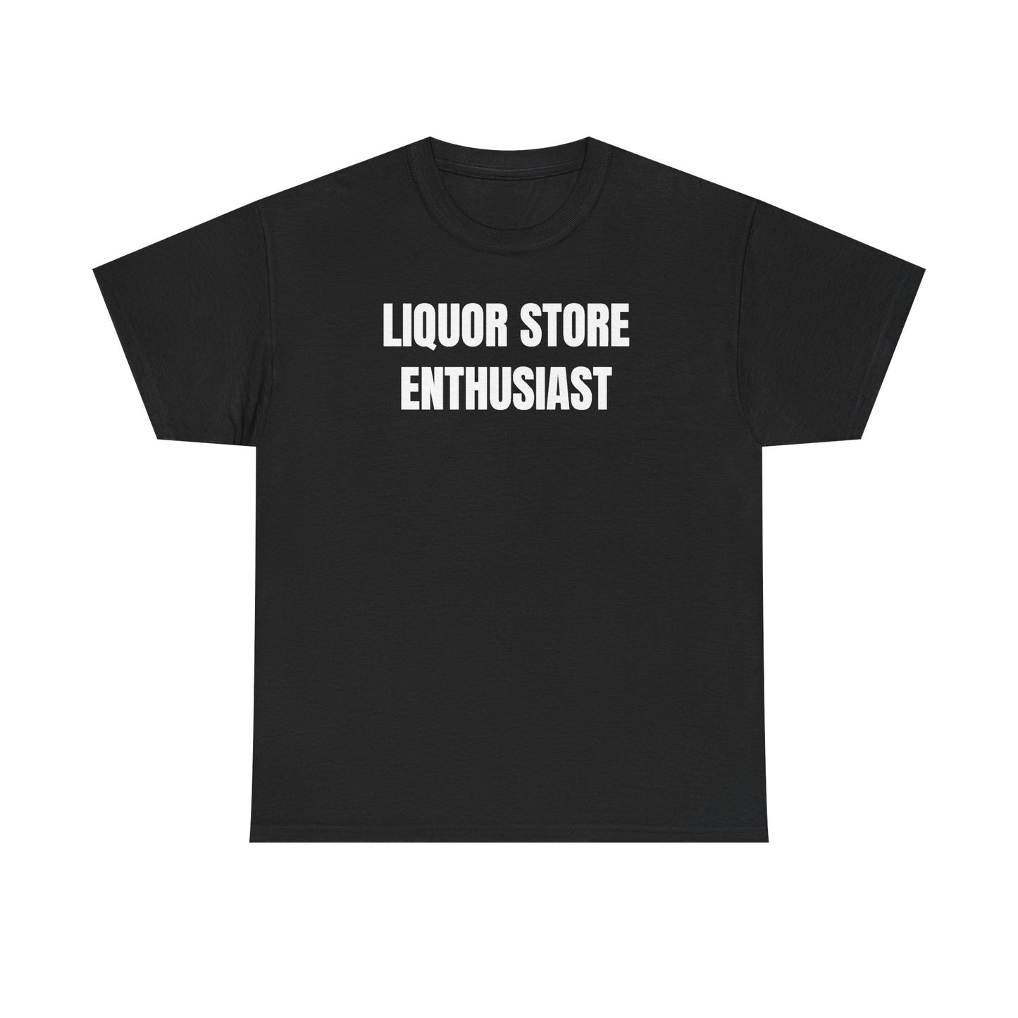 Liquor Store Enthusiast Unisex Heavy Cotton Tee - Funny Shirt - Joke - Gift for Men and Women