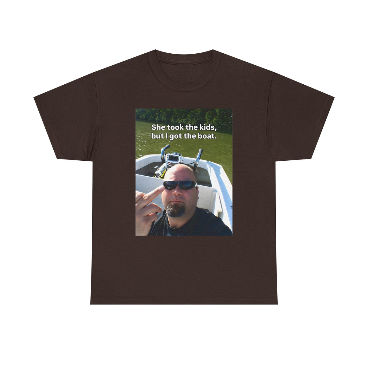 She Took The Kids But I Got The Boat Unisex Heavy Cotton Tee