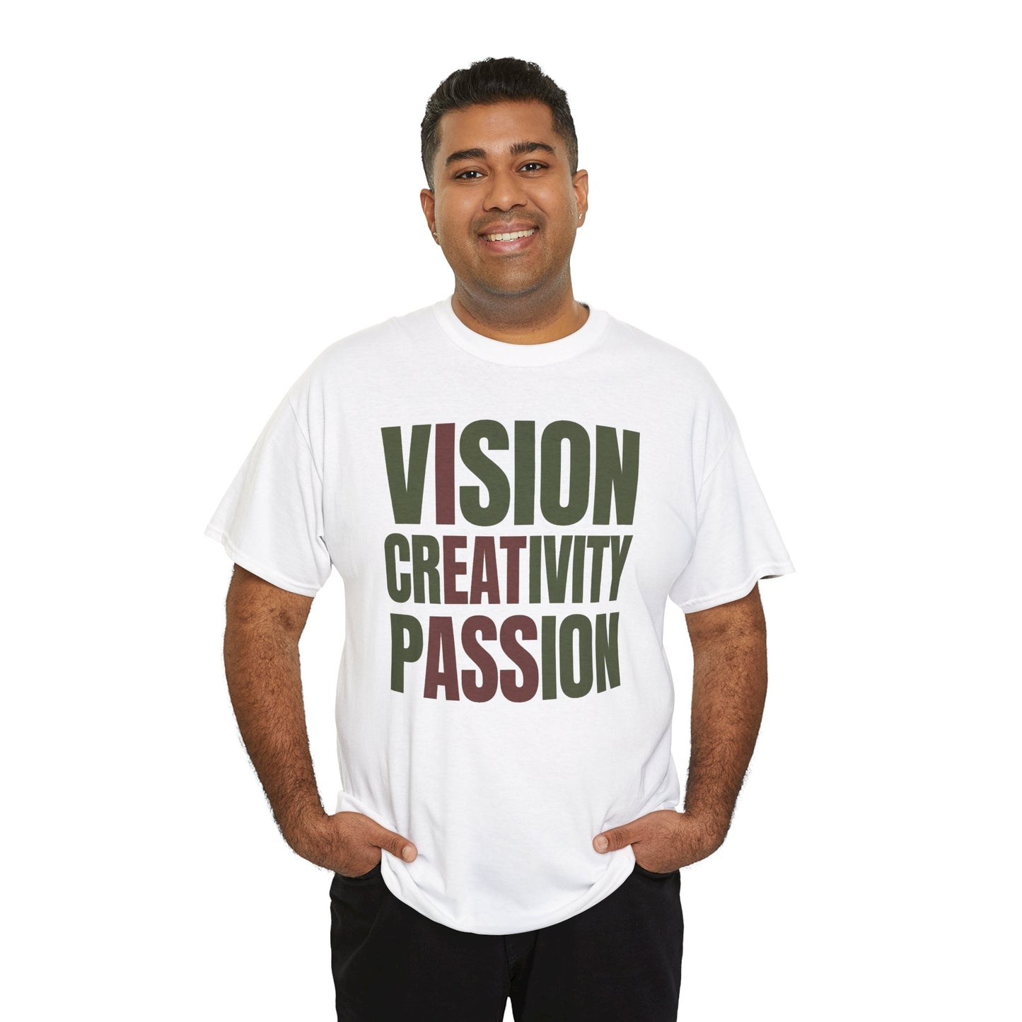 Vision Creativity Passion Color Blind Gift Unisex Heavy Cotton Tee