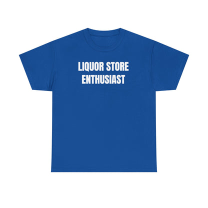 Liquor Store Enthusiast Unisex Heavy Cotton Tee - Funny Shirt - Joke - Gift for Men and Women