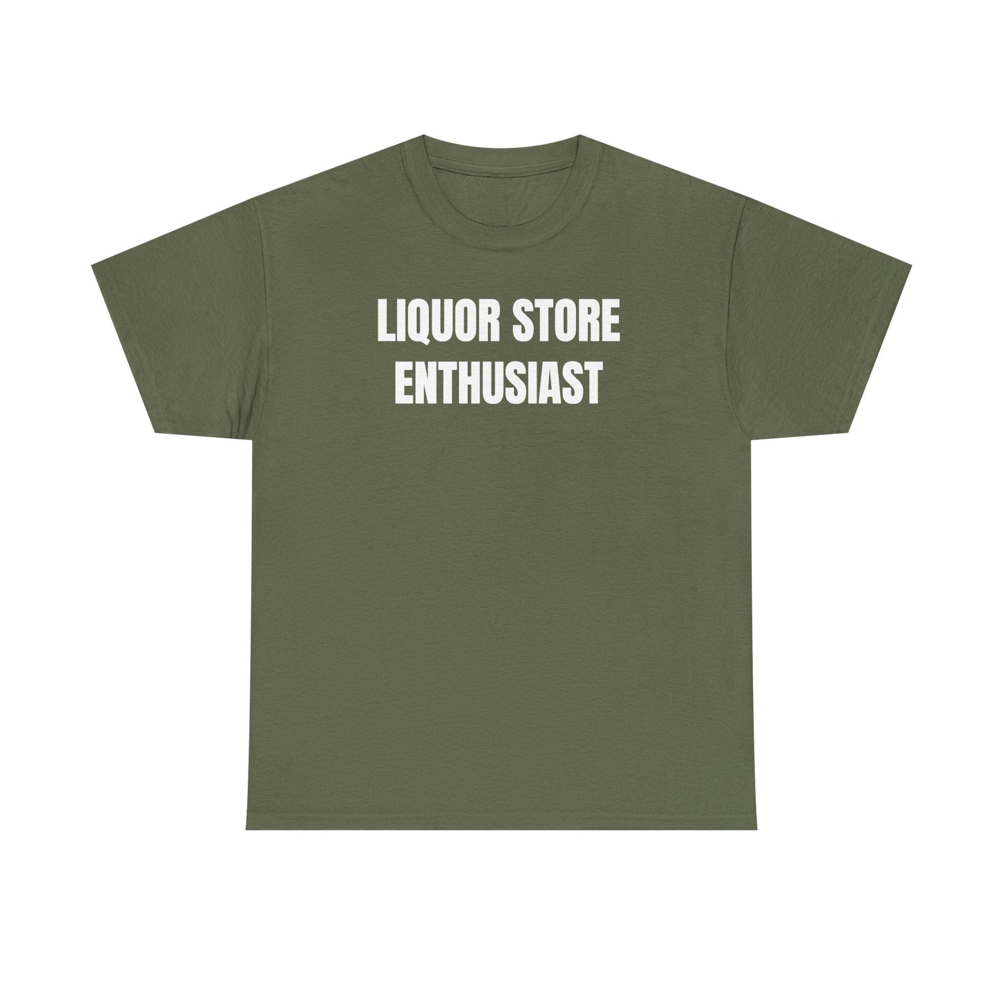 Liquor Store Enthusiast Unisex Heavy Cotton Tee - Funny Shirt - Joke - Gift for Men and Women