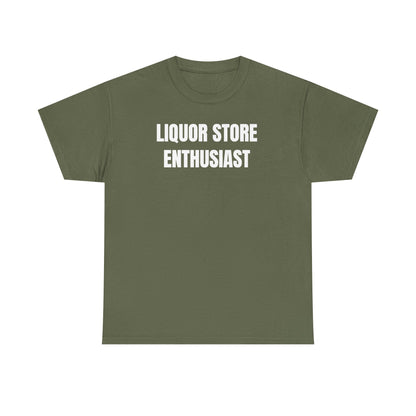 Liquor Store Enthusiast Unisex Heavy Cotton Tee - Funny Shirt - Joke - Gift for Men and Women