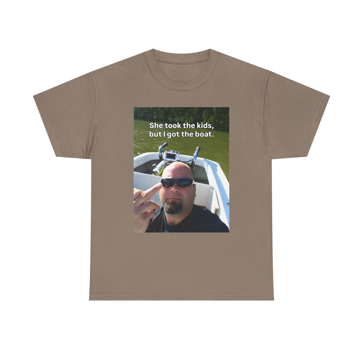 She Took The Kids But I Got The Boat Unisex Heavy Cotton Tee
