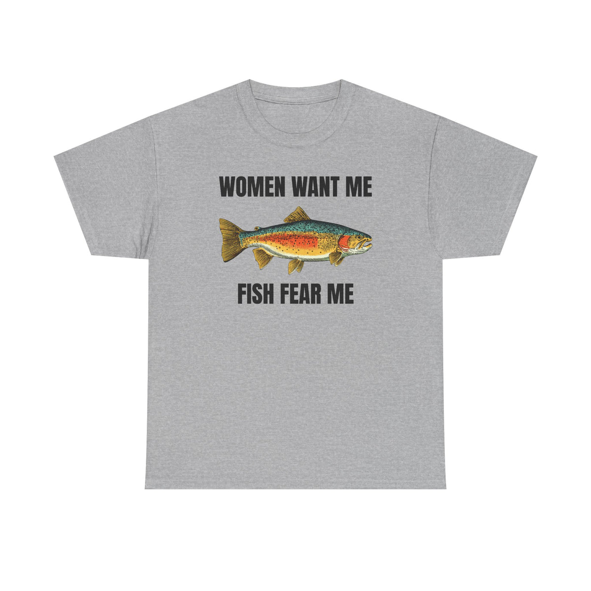 Women Want Me Fish Fear Me Unisex Heavy Cotton Tee