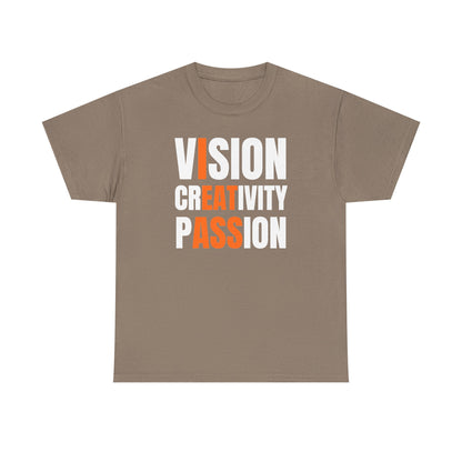 Vision Creativity Passion Unisex Heavy Cotton Tee