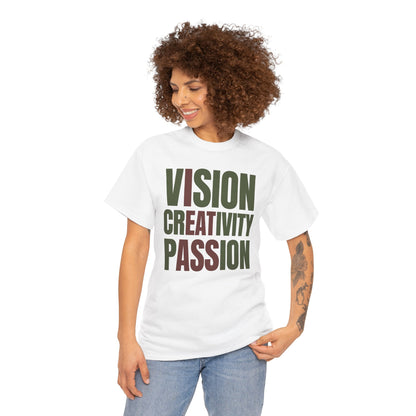 Vision Creativity Passion Color Blind Gift Unisex Heavy Cotton Tee