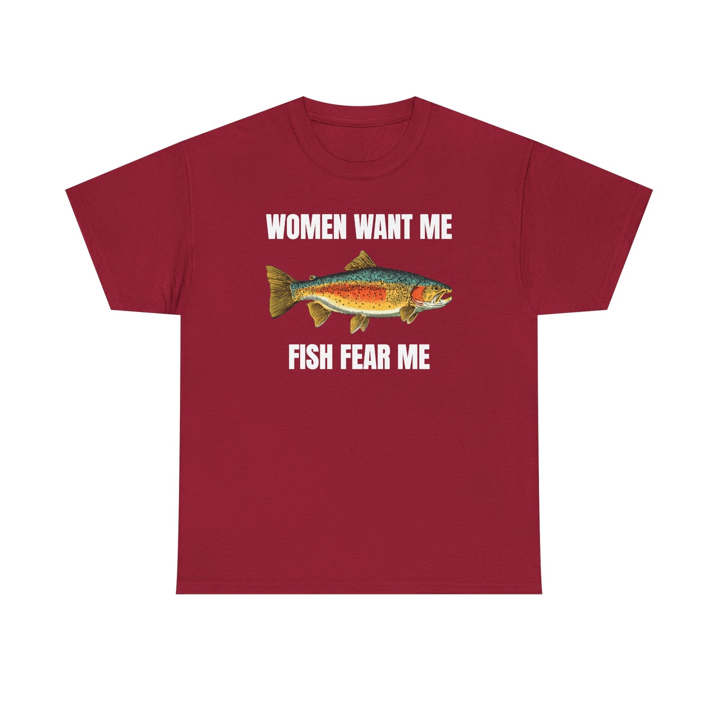 Women Want Me Fish Fear Me Unisex Heavy Cotton Tee