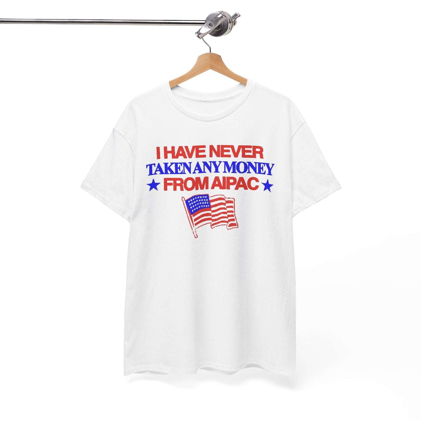 I Have Never Taken Any Money From AIPAC Unisex Heavy Cotton Tee