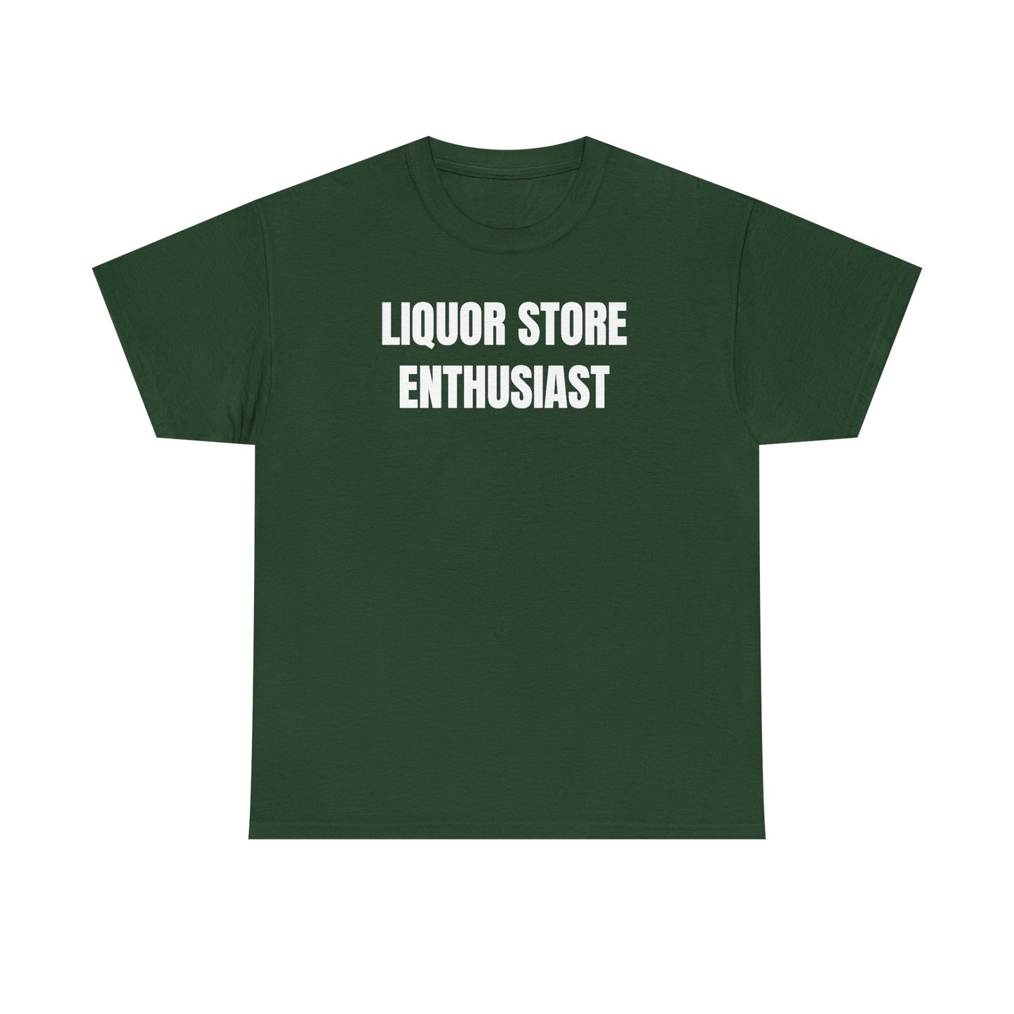 Liquor Store Enthusiast Unisex Heavy Cotton Tee - Funny Shirt - Joke - Gift for Men and Women