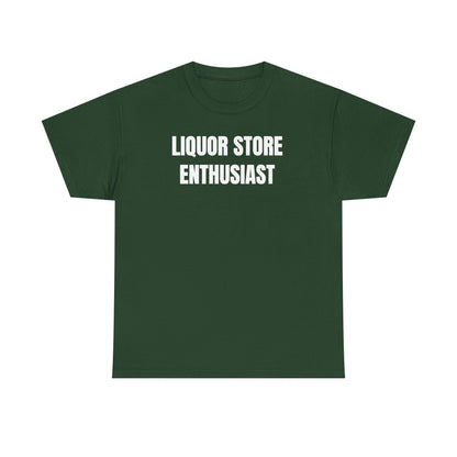 Liquor Store Enthusiast Unisex Heavy Cotton Tee - Funny Shirt - Joke - Gift for Men and Women