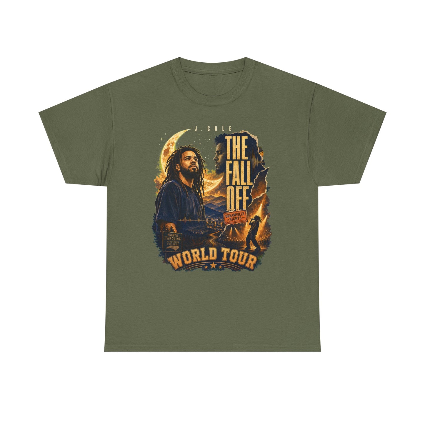 The Fall off World Tour J Cole Unisex Heavy Cotton Tee