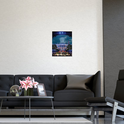 White House Flyover MMA Vertical Matte Poster - Frame Not Included