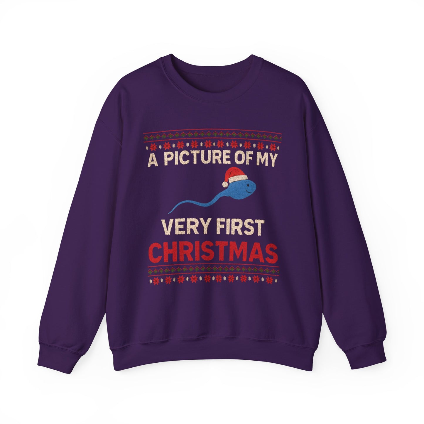 A Picture Of My Very First Christmas Sperm Unisex Heavy Blend™ Crewneck Sweatshirt