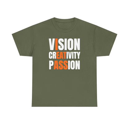 Vision Creativity Passion Unisex Heavy Cotton Tee
