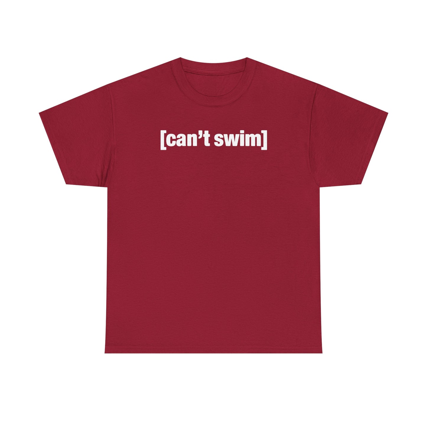 Can't Swim Unisex Heavy Cotton Tee - Funny Shirt - TV - Gift for Men and Women