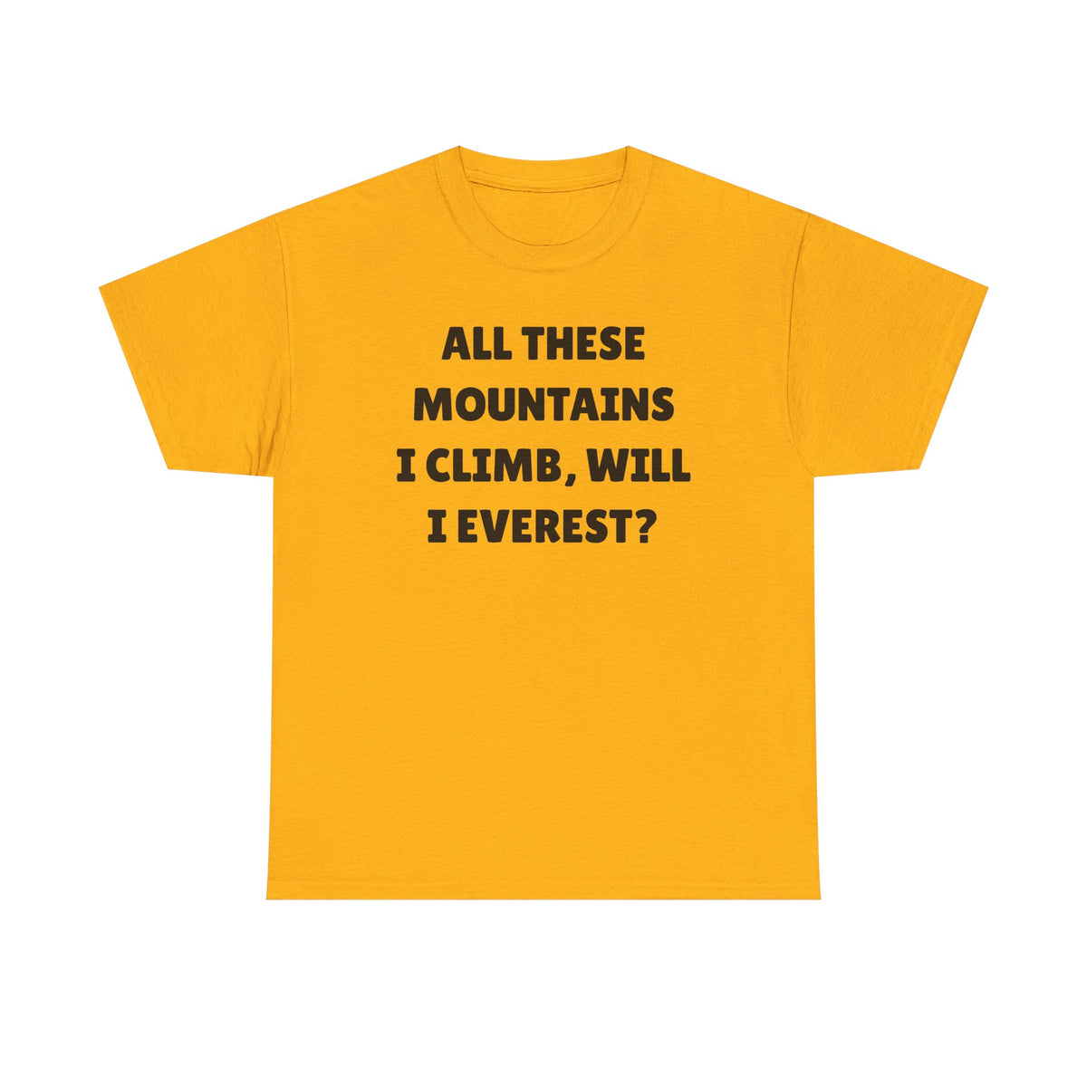 All These Mountains I Climb Will I Everest Unisex Heavy Cotton Tee