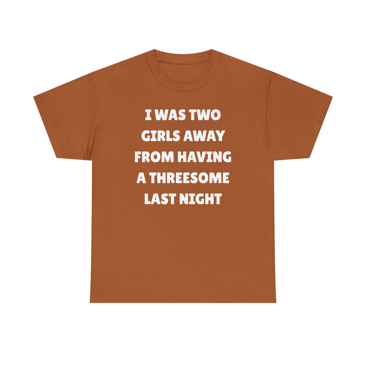 I Was Two Girls Away From Having a Threesome Unisex Heavy Cotton Tee