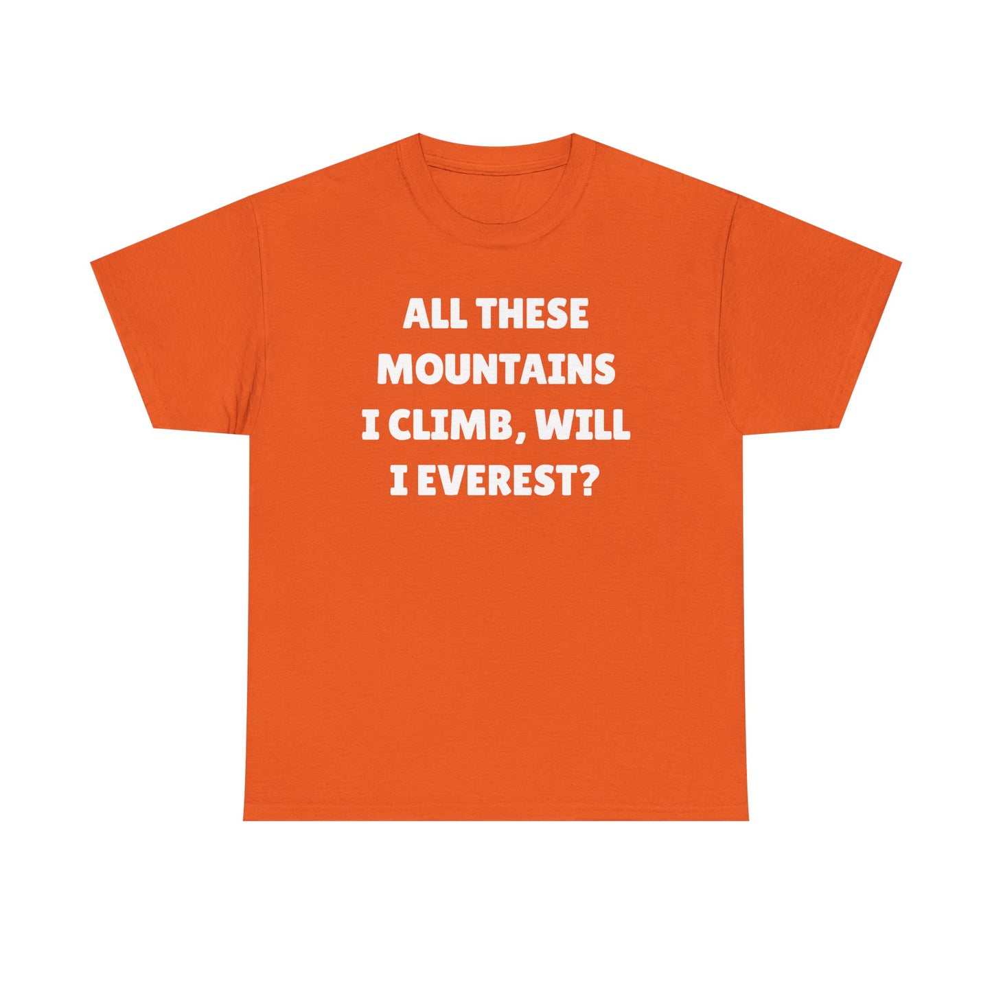 All These Mountains I Climb Will I Everest Unisex Heavy Cotton Tee