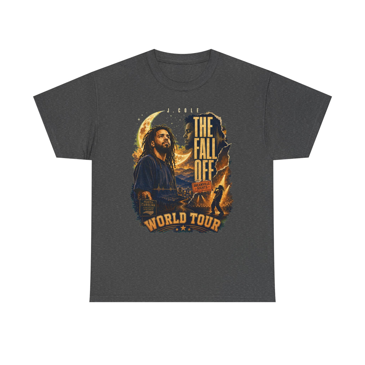 The Fall off World Tour J Cole Unisex Heavy Cotton Tee
