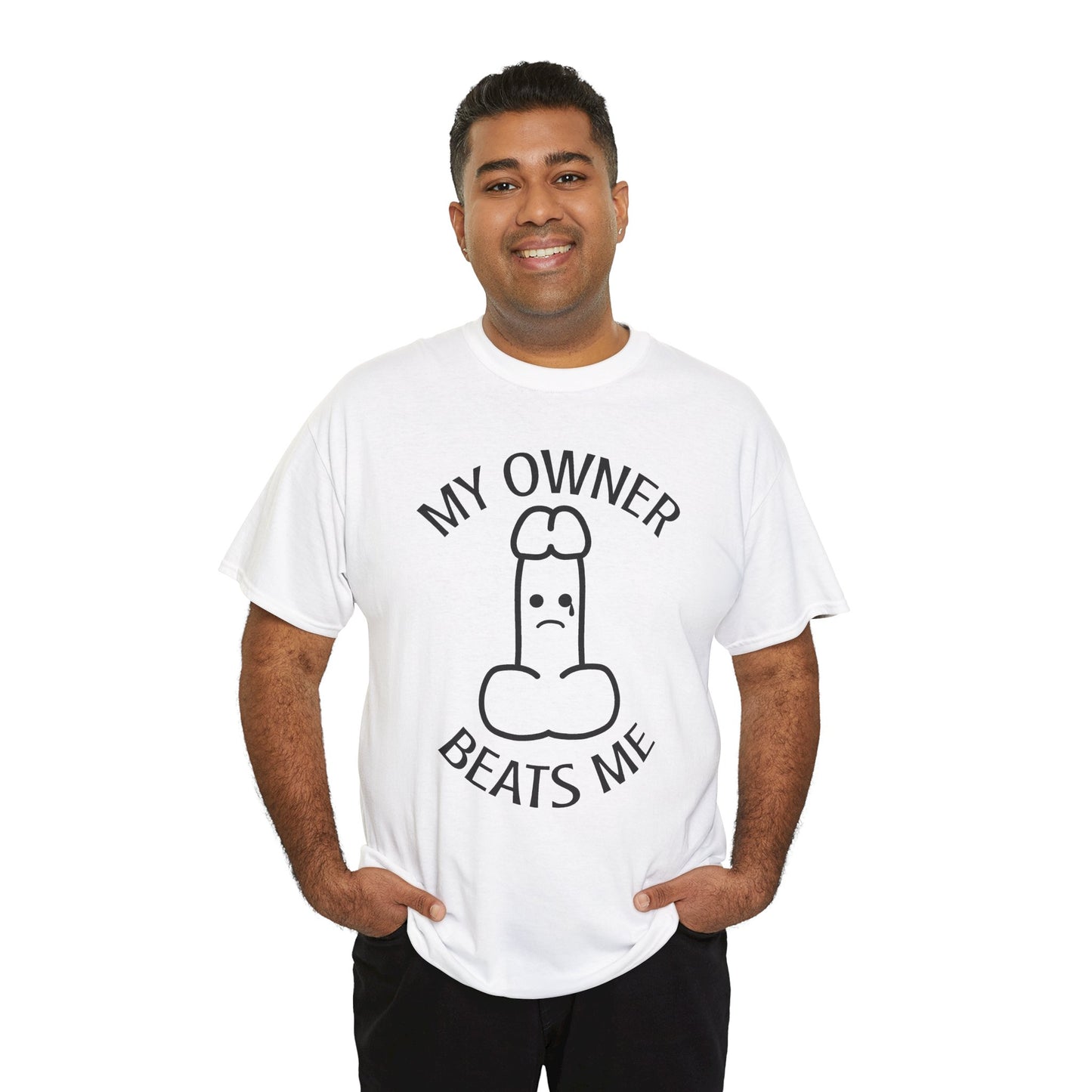 My Owner Beats Me Unisex Heavy Cotton Tee