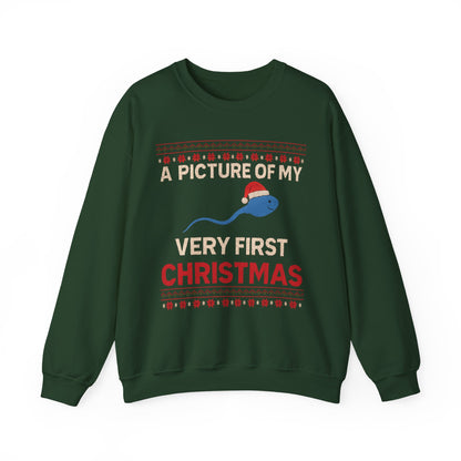 A Picture Of My Very First Christmas Sperm Unisex Heavy Blend™ Crewneck Sweatshirt