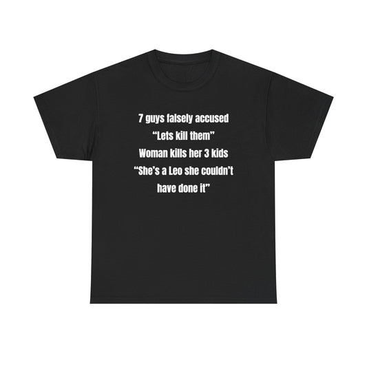 7 Guys Falsely Accused Jane Doe Unisex Heavy Cotton Tee