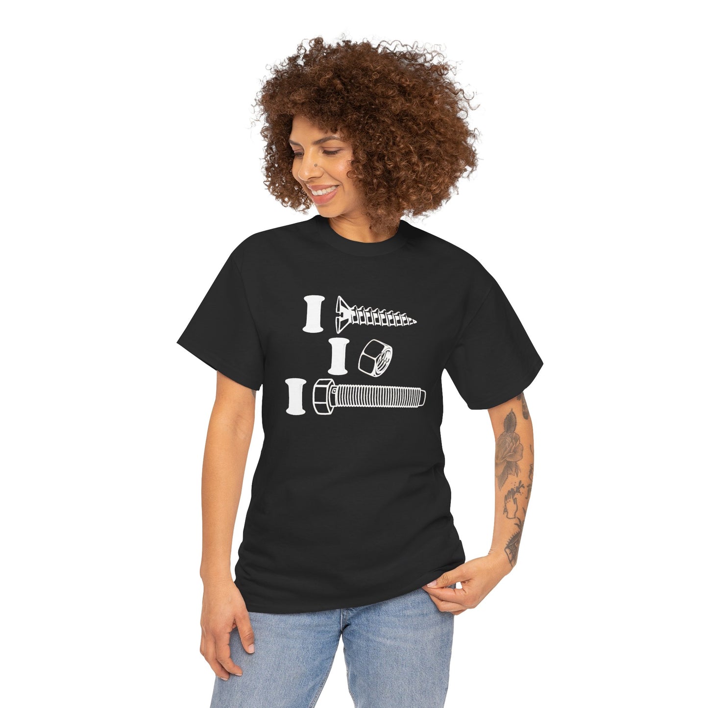 I Screw I Nut I Bolt Unisex Heavy Cotton Tee