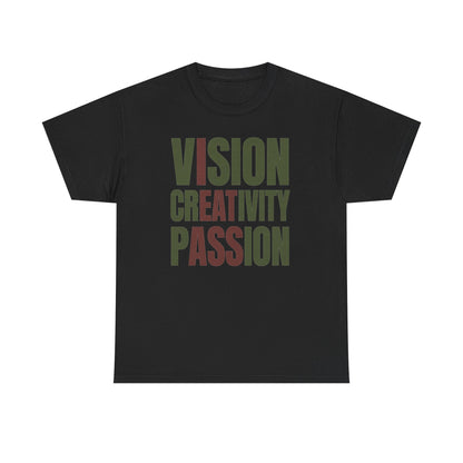 Vision Creativity Passion Color Blind Gift Unisex Heavy Cotton Tee