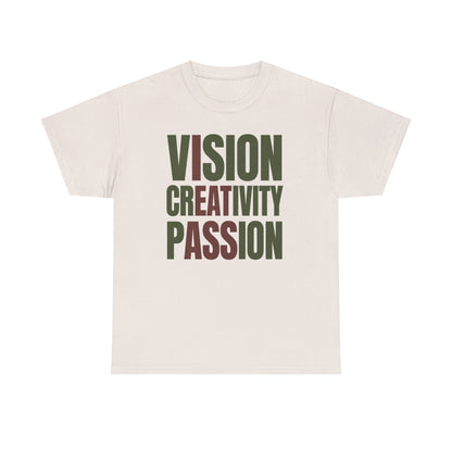Vision Creativity Passion Color Blind Gift Unisex Heavy Cotton Tee