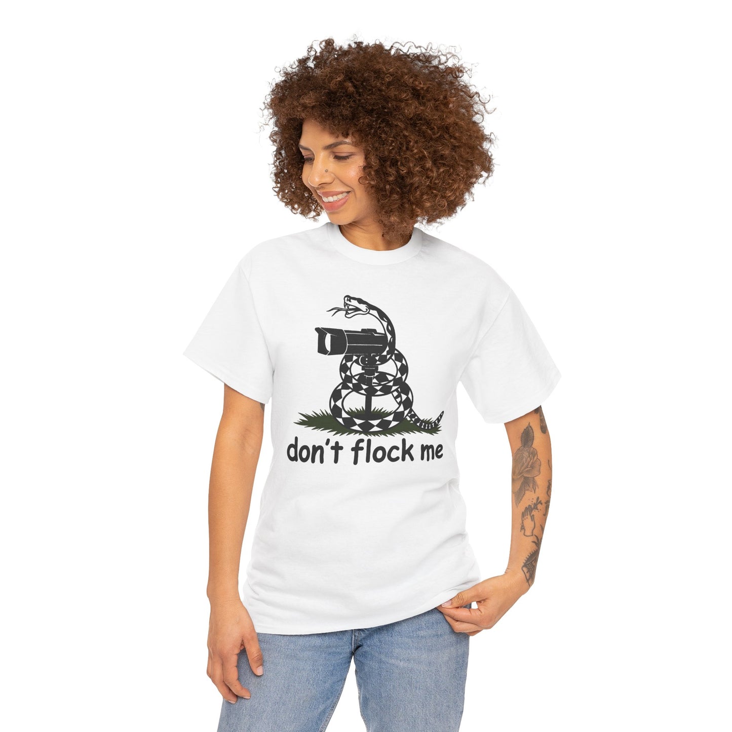 Don't Flock Me Unisex Heavy Cotton Tee - Freedom Shirt - Cameras - USA - Gift for Men and Women