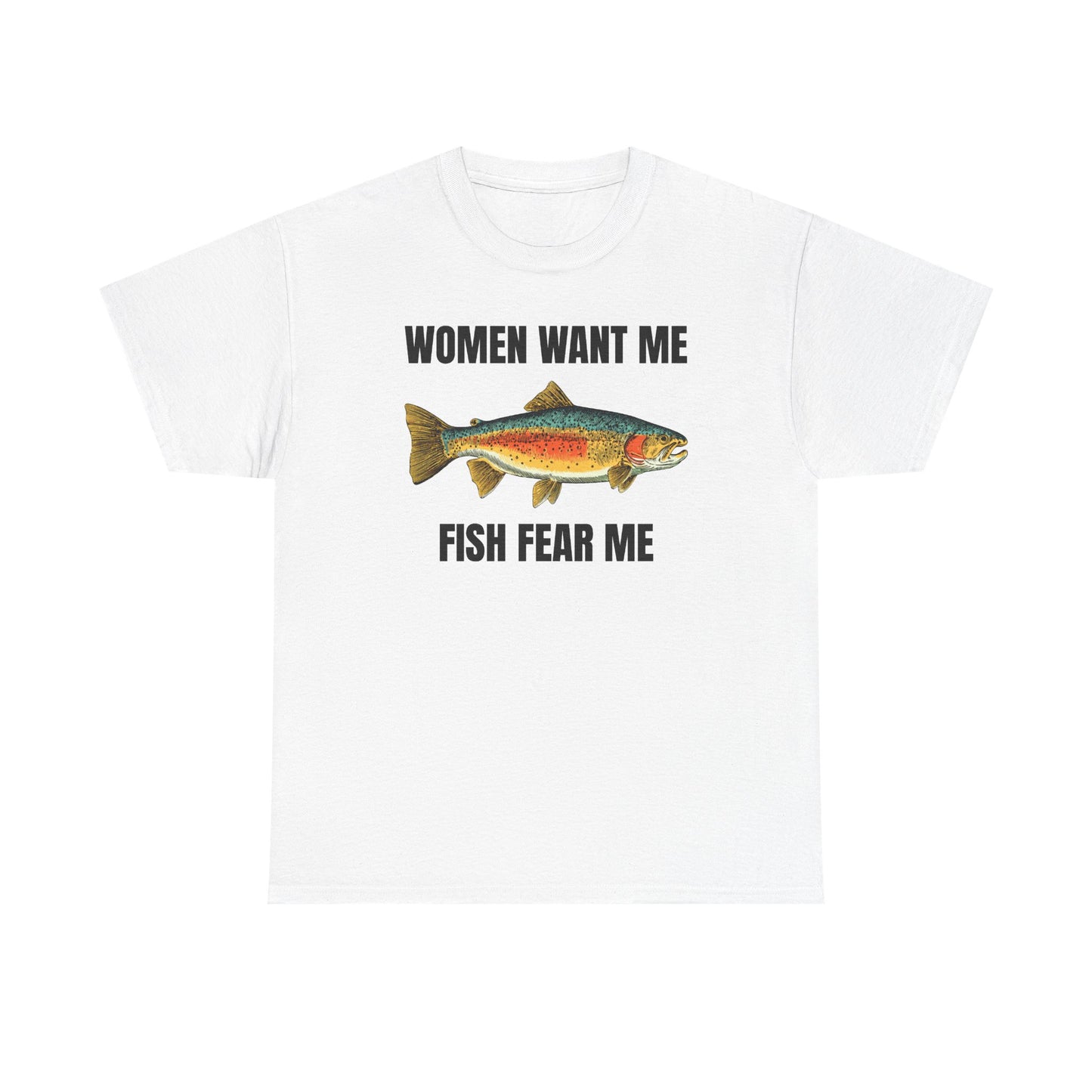 Women Want Me Fish Fear Me Unisex Heavy Cotton Tee