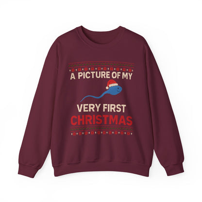 A Picture Of My Very First Christmas Sperm Unisex Heavy Blend™ Crewneck Sweatshirt