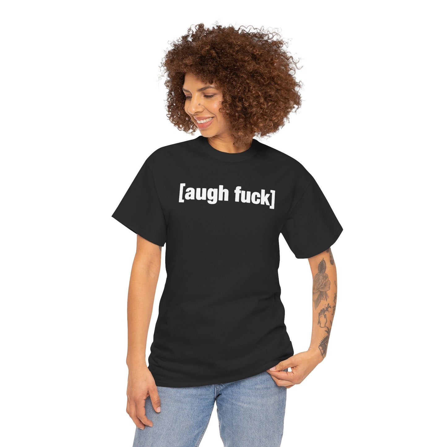 Augh Fuh Unisex Heavy Cotton Tee - Funny Shirt - Joke - TV - Gift for Men and Women