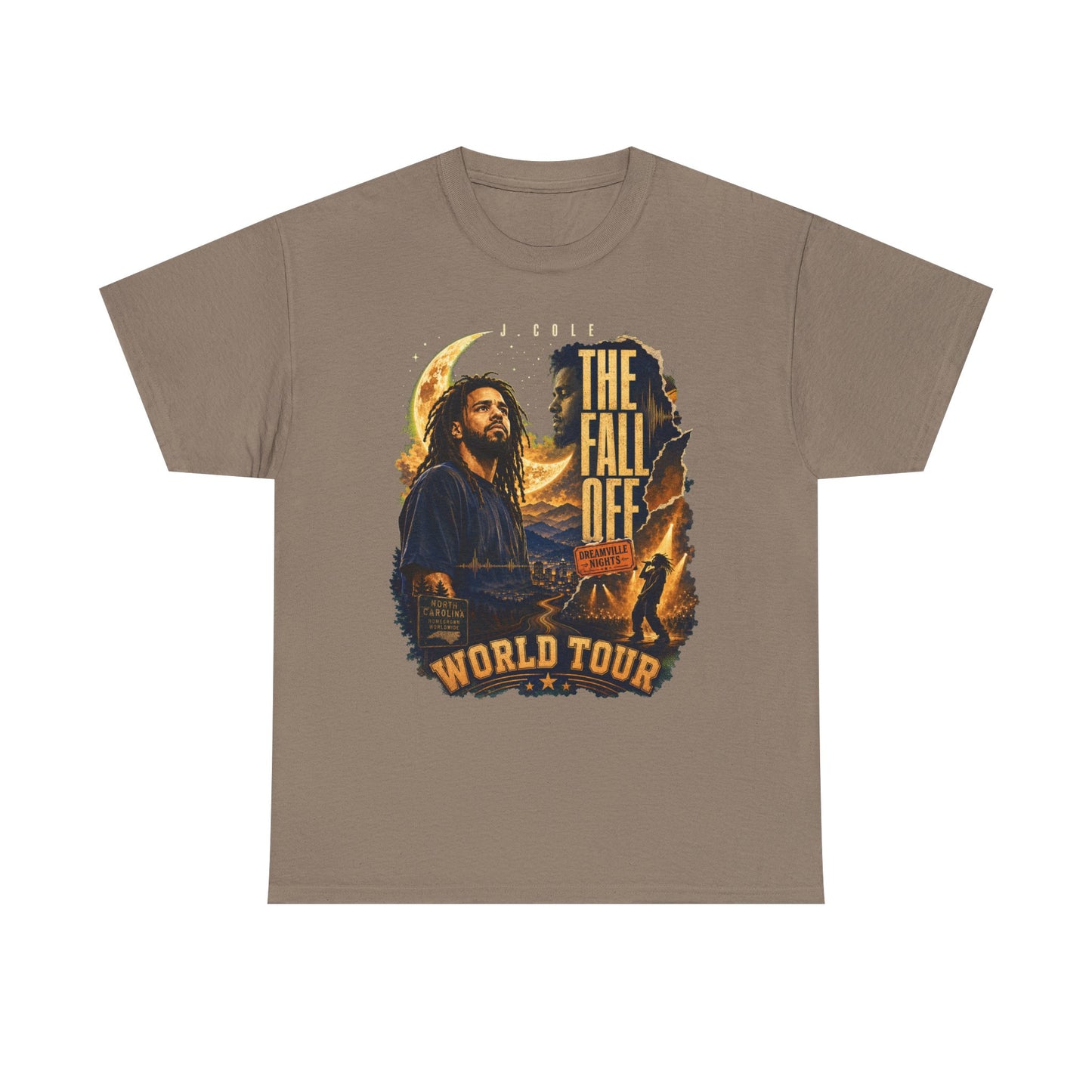 The Fall off World Tour J Cole Unisex Heavy Cotton Tee