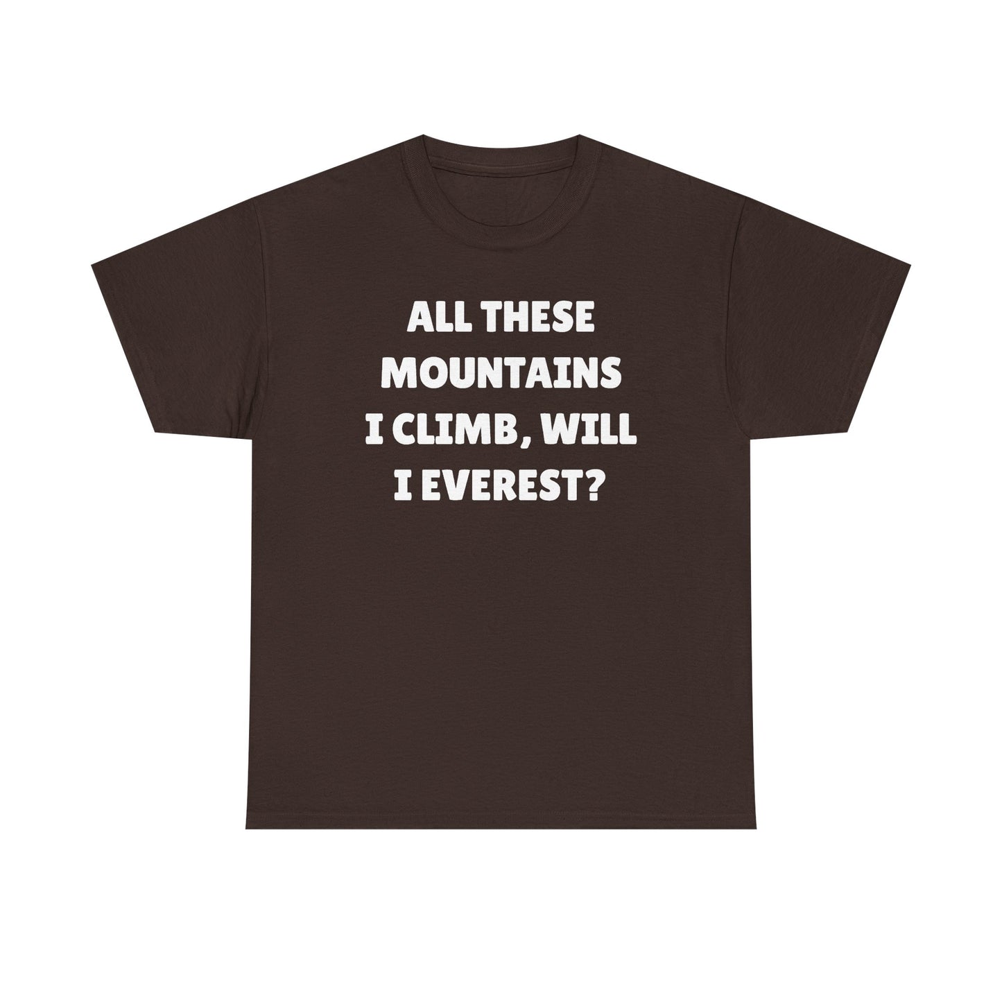 All These Mountains I Climb Will I Everest Unisex Heavy Cotton Tee
