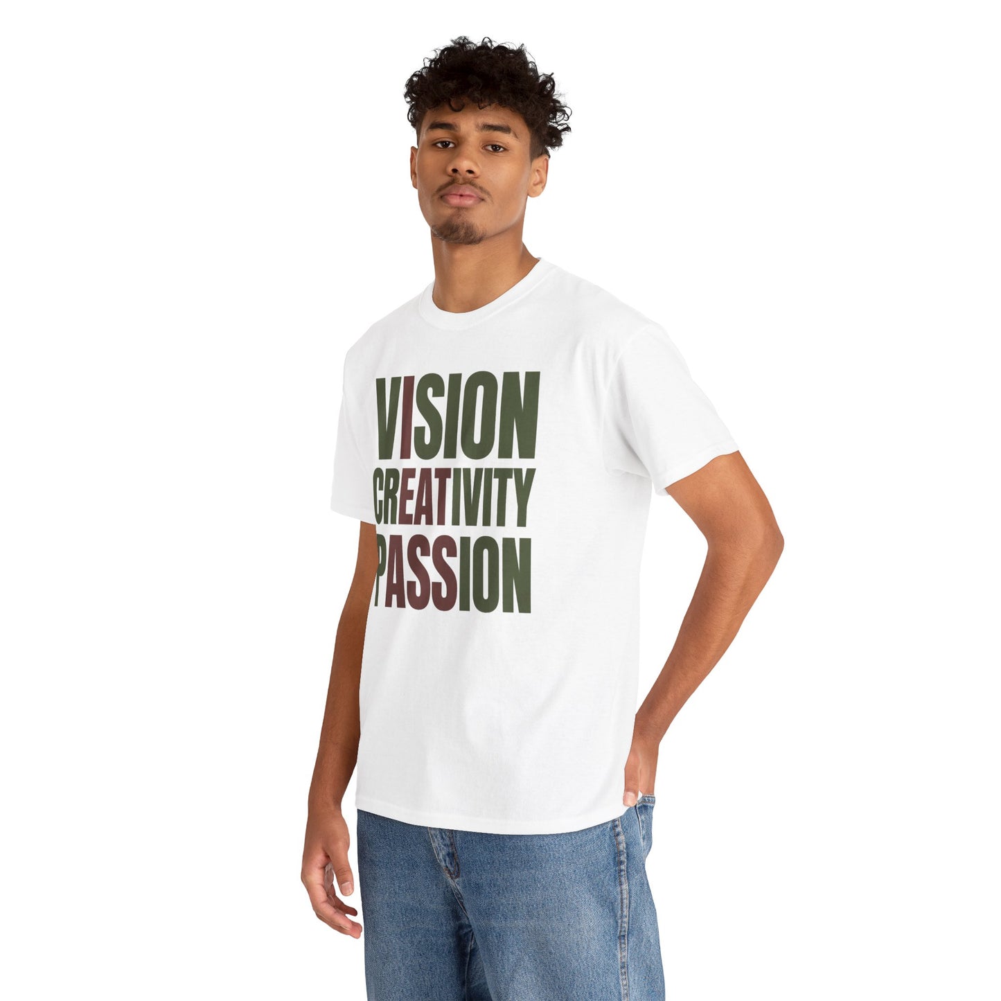 Vision Creativity Passion Color Blind Gift Unisex Heavy Cotton Tee