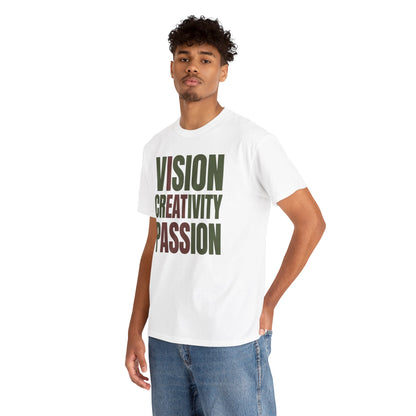 Vision Creativity Passion Color Blind Gift Unisex Heavy Cotton Tee