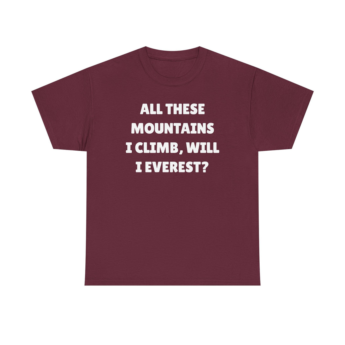 All These Mountains I Climb Will I Everest Unisex Heavy Cotton Tee