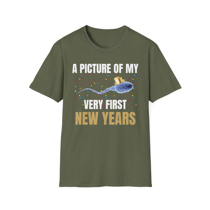 A Picture Of My Very First New Years Sperm Unisex Softstyle T Shirt